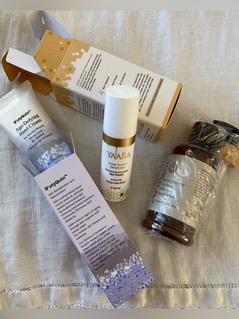 Set of 3! Age-Defying Hand Cream, Antioxidant Eye Cream, + Wild Rose Face Wash